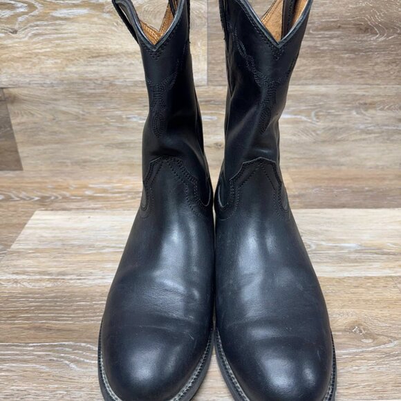 Ariat Heritage Roper Black Leather Western Boots Men's Size 11.5 - Picture 2 of 6